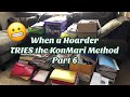 When a Hoarder TRIES an Extreme KonMari Method with Paper Part 6!  This DeClutter triggered Anxiety