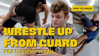 Nicky Ryan Teaching Wrestle Up From Guard