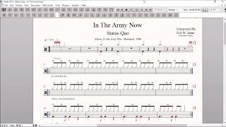Drum Score World (Sample) - Status Quo – In The Army Now