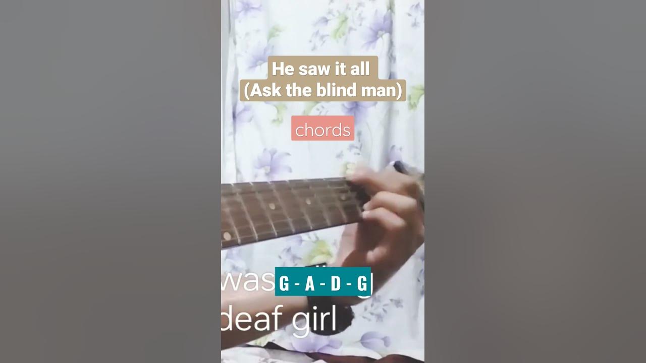Ask The Blind Man He Saw It All Lyrics He saw it all (Ask the Blind man) - Guitar Chords - YouTube