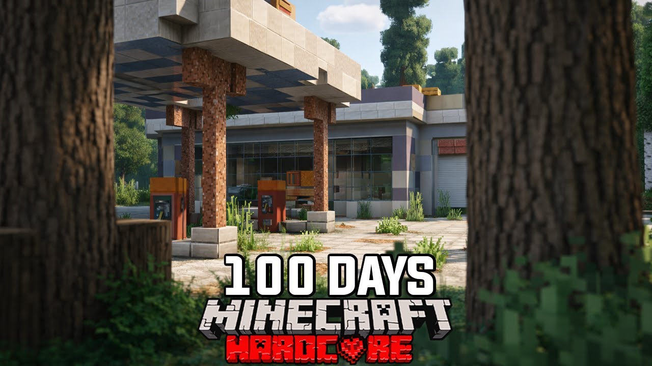 100 วันติดปั๊มน้ำมันกลางป่า ถ้าตายคือจบ! | Minecraft Hardcore