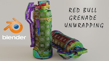 Red Bull Grenade Blender UV Unwrapping #blendertutorial #blender #blenderunwrapping #blendermodeling