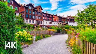 Buchs Switzerland 🇨🇭 Beautifully Restored, Colourfully Decorated Houses With Verandas