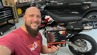 DRZ400SM K&N Air Filter Install!