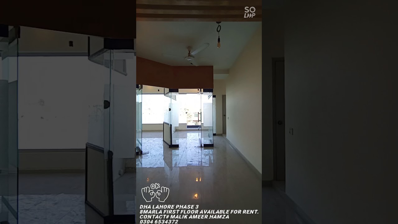 8Marla Beautiful Commercial Building First Floor Available For Rent in DHA Lahore Phase 3
