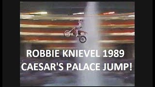 ROBBIE KNIEVEL CAESAR'S PALACE FOUNTAIN JUMP! 1989!