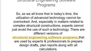 Highly Recommended Software Program and Tools for Structural Engineering Analysis