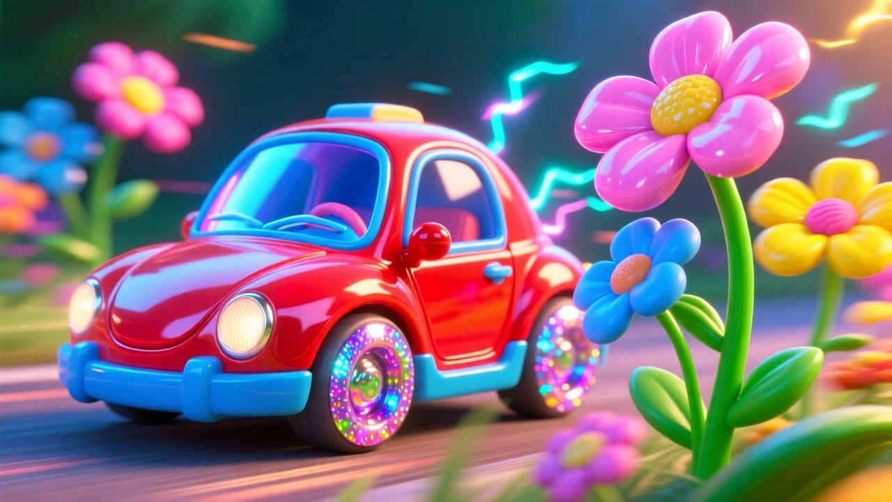 Baby Playtime Car Zoom 🚗💨 Fun Ride Song for Kids | Learn ABC & 123