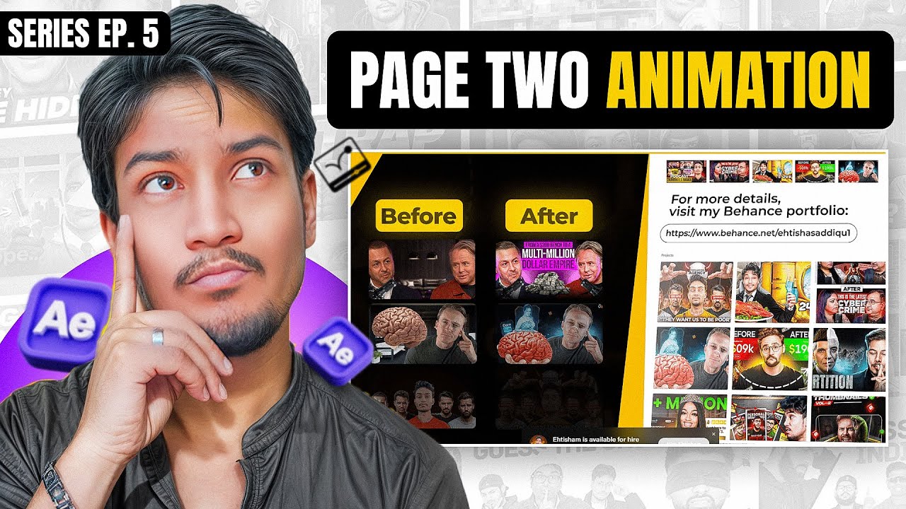 Portfolio Page Two Animation in After Effects | Series Ep. 5