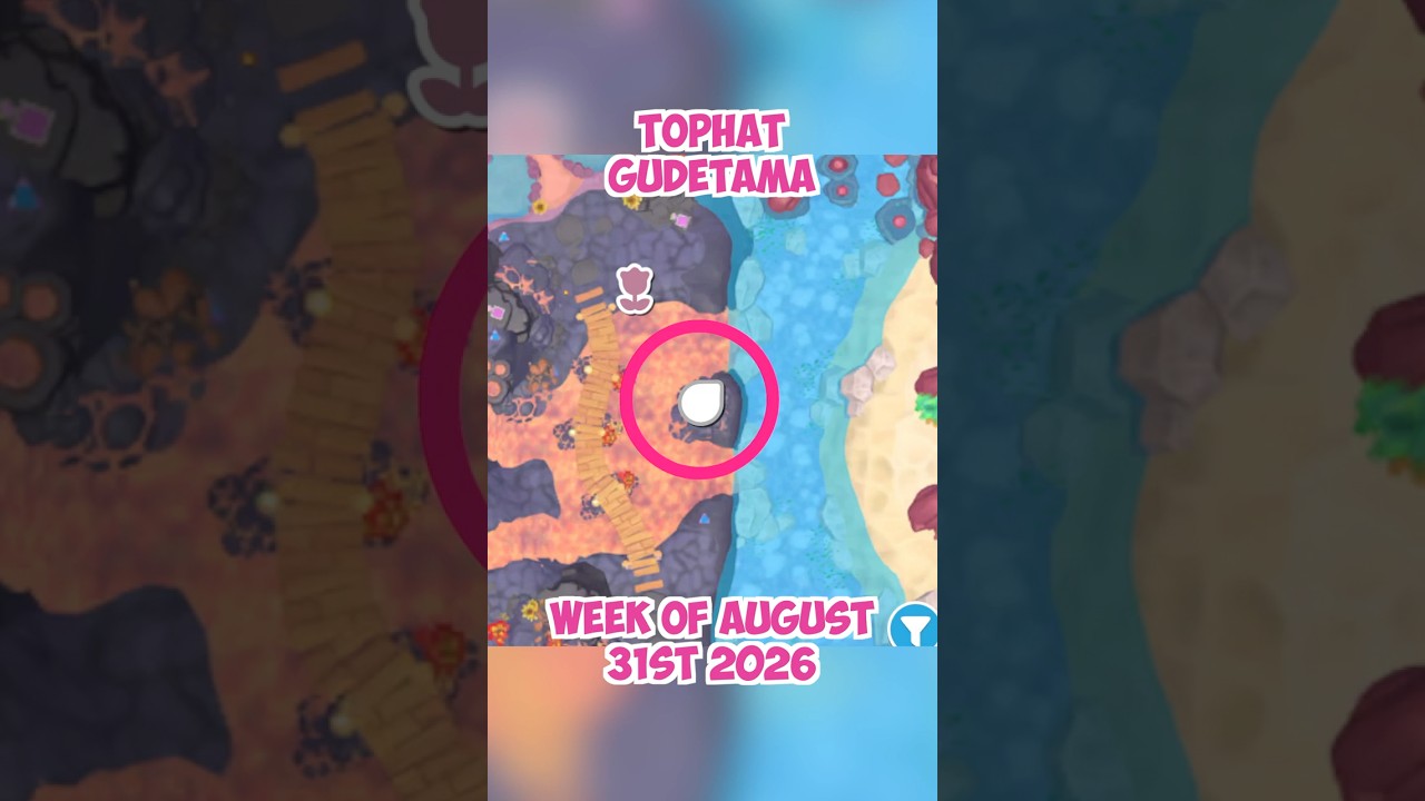 TOPHAT Gudetama location 🎩 August 31st 2026 🍳 Crafting Plan #51 - Hello Kitty Island Adventure