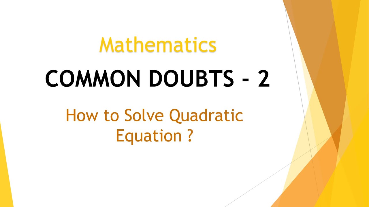 How to Solve Quadratic Equation | Factorization | Simple and easy way | Splitting middle term