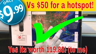 $9.99 or $119.88 per year is well worth the tesla premium
connectivity. if you travel a lot use supercharger one time may exceed
most hotspots bandw...