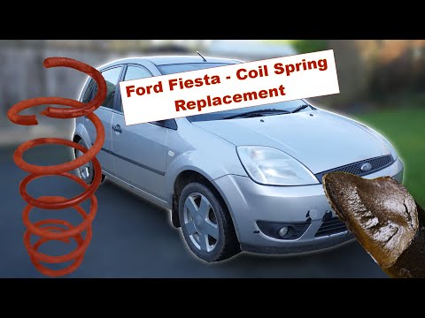 Repairing Front MacPherson Suspension Strut Coil Springs 🚗 2005 Ford Fiesta 1.6 TDCi Diesel Engine 🚩