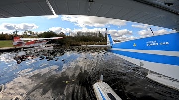 Floatplane, seaplane, backcountry flying, leaving the dock, taxing and run-up Ontario, Canada! MV