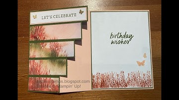 Z Fold Staggered Card Stamping Tutorial Technique Tuesday