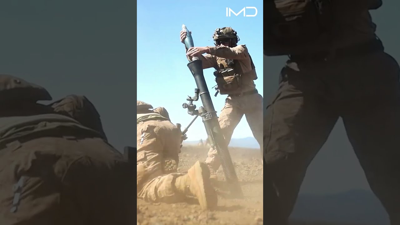 US Marines Conduct Live Fire Mortar Drills