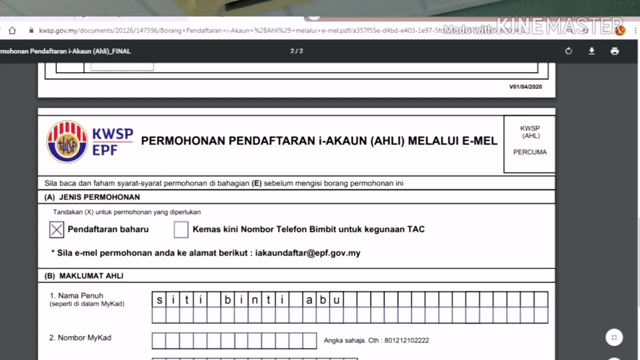 CARA DAFTAR KWSP i-AKAUN ONLINE MELALUI EMAIL MUDAH DAN ...