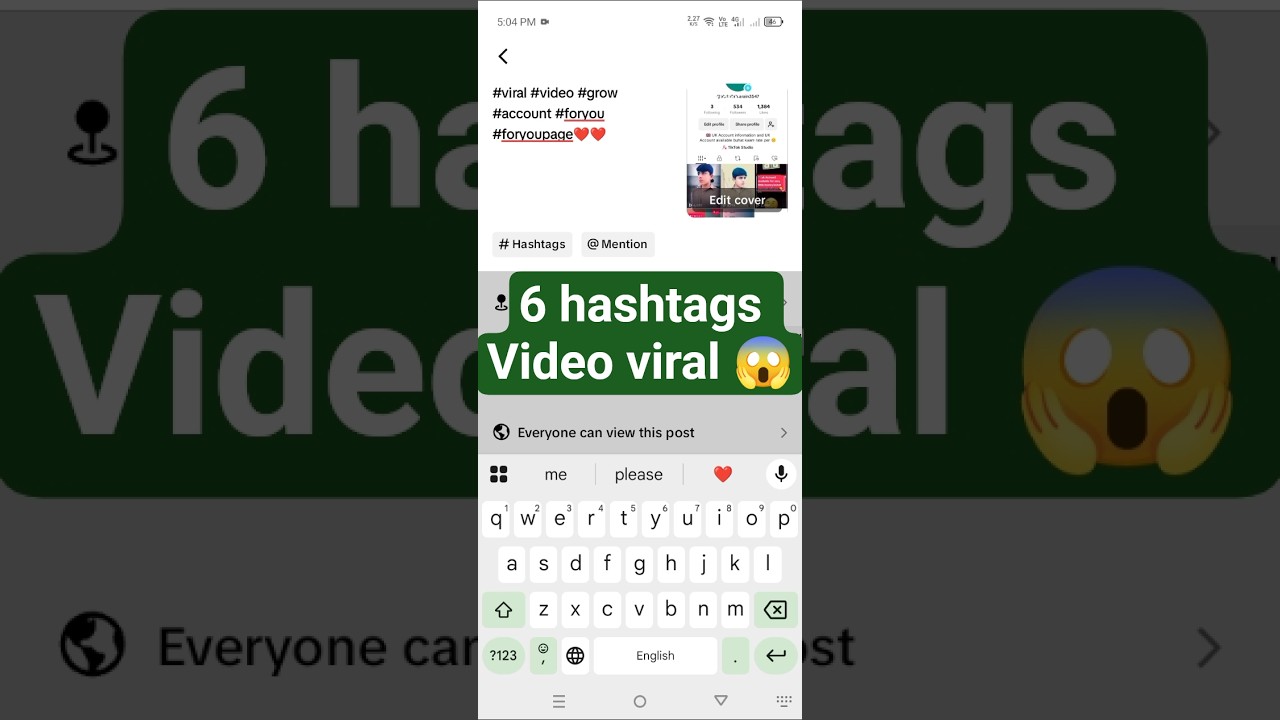 👉😱Trending hashtags for tiktok videos |how to viral tiktok|tiktok viral