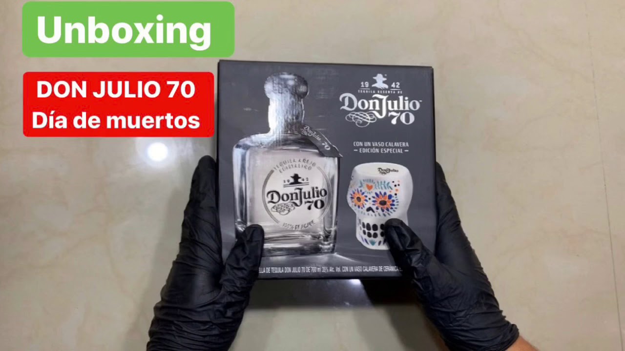 Unboxing TEQUILA DON JULIO 70 edición Día de muertos YouTube