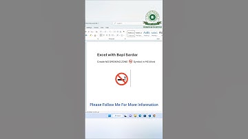 🚭 Create No Smoking Zone Symbol in Microsoft Word Using Shortcut! Just type 1F6AD and press Alt + X