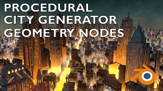 Procedural city generator - Blender geometry nodes screenshot 5