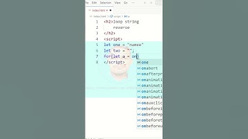 JavaScript Tutorial for Beginners / JavaScript learn / reverse string loop tag