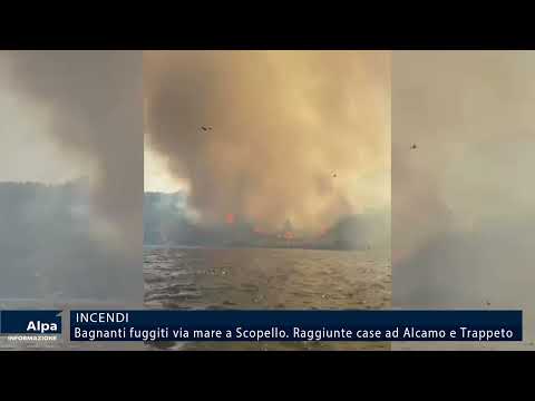 Bagnanti fuggiti via mare a Scopello per incendio. Raggiunte case ad Alcamo e Trappeto