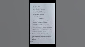 2017 | Strategic management | M.Com 3rd Semester | CDLU | question paper