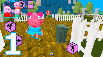Piggy Neighbor Family Escape Obby House 3D Gameplay Level 1 (Android, iOS)