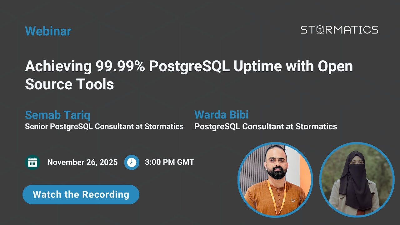 Webinar Promo: Achieving 99.99% PostgreSQL Uptime with Open Source ...