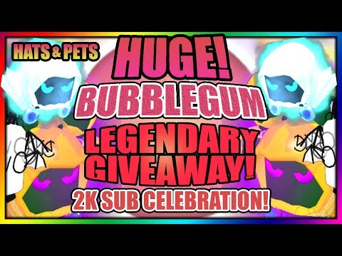 Bubblegum Simulator Giveaway Legendary Dominus Free Shiny Pets Hats Live Roblox Event Youtube - live roblox bubble gum simulator