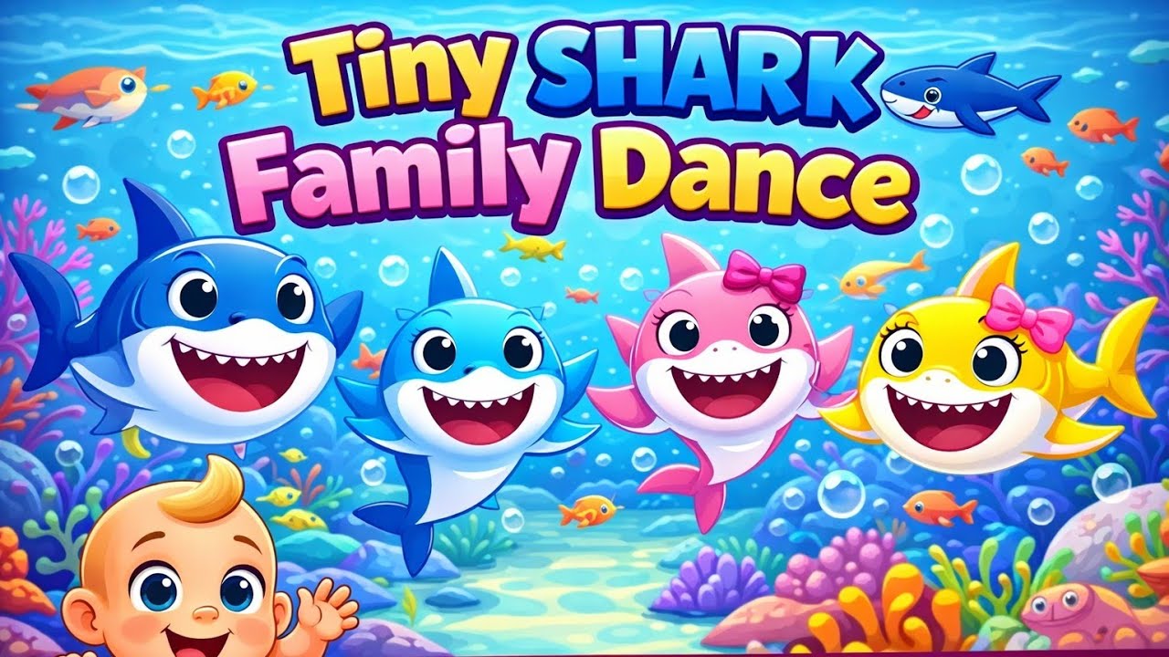 Tiny Shark Family Dance 🦈 | Fun Ocean Rhyme for Babies