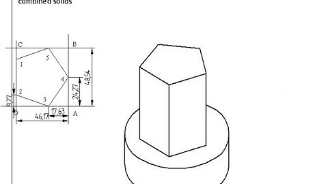 Isometric projection Problem No  8 Engineering drawing, Isometric Computer Aided engineering drawing
