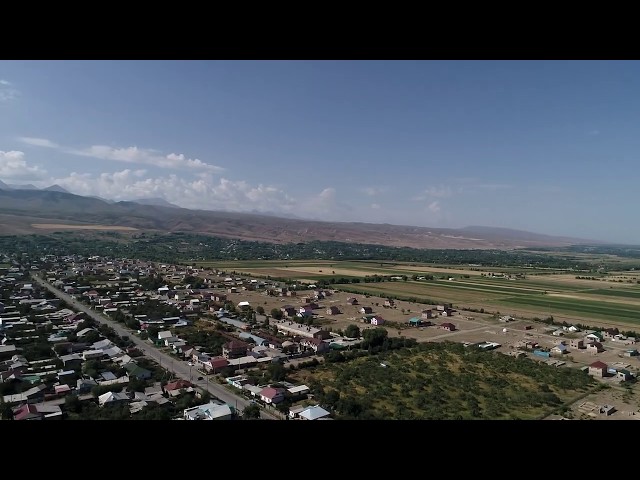 360 overview of city Karakol, Kyrgyzstan. class=