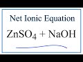 Net Ionic Equations and Reactions