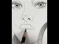 How to draw 👃and 👄| Satisfying Créative Art #Shorts #art #draw #drawing #painting