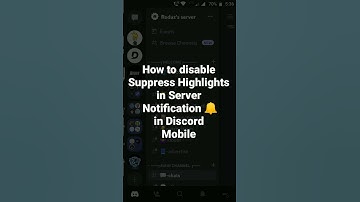 How to disable Suppress Highlights in Server Notification 🔔 in Discord Mobile #roduz #discord #howto