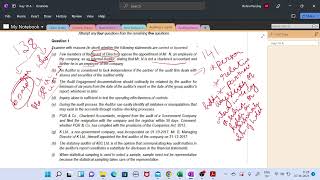 CA Inter Auditing Correct or Incorrect Questions - Part 1
