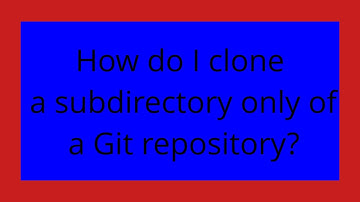 How do I clone a subdirectory only of a Git repository?