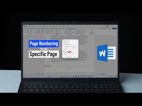 How to Start Page Numbering from a Specific Page in MS Word?