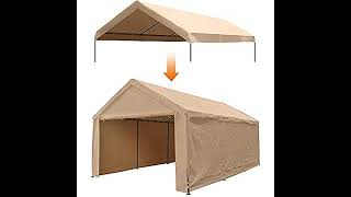 Strong Camel 10'x20' Carport Replacement Canopy Cover for Tent Top Garage Shelter Cover with Ball