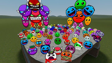 Lobotomy Dash and Geometry Dash Nextbots Family Chase me in Garry