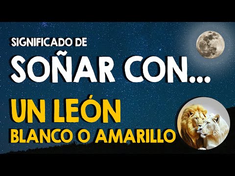 ¿Qué significa soñar con un león blanco o amarillo? 🦁 Soñar con leones de cualquier color 🦁