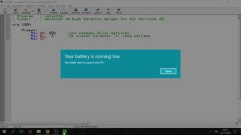 Program Sederhana 16 Karakter menggunakan EMU8086