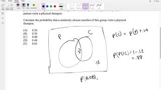 SOA Exam P Question 8 | Unions and Intersection