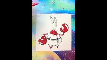 ❤️🦀💙 Mr Krabs Colouring #colouring #lefthanded #spongebob #mrkrabs #art #shorts #markers #stabilo