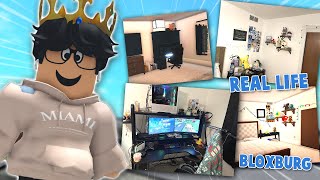 Building My Real Life Bedroom Gaming Setup In Bloxburg...