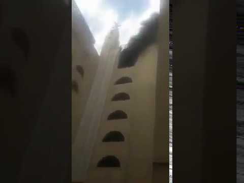 حريق كنيسه القديسة دميانه في الهرم 2019