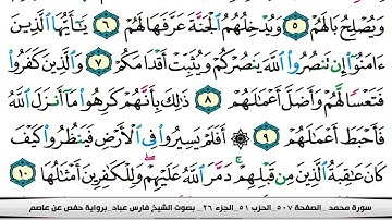 فارس عباد سورة محمد كاملة مكتوبة