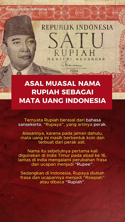 Sejarah Awal Mula Nama Rupiah Digunakan Untuk Mata Uang Indonesia #sejarahindonesia #faktaunik #rp